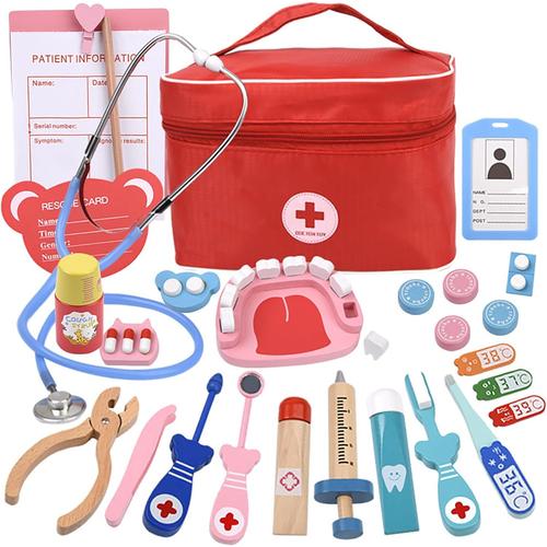 Kit Docteur Enfant, Malette Docteur Enfant 3 Ans Avec Stéthoscope, Thermomètre, Malette De Docteur Enfant Kit Rôle Jouets Du Docteur Imitation Toy, Pour Les Petits Garçons Et Les Petites Filles