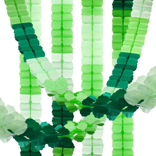 6Pièces Guirlandes Papier Décoration Bannière Colorées Banderole Feston Cellulaire Arc-En-Ciel Carnaval Fête St. Patrick's Day Saint-Patrick Anniversaire Naissance Baptême Baby Shower Mariage Noël