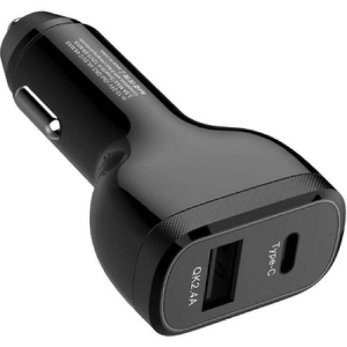 Dlh Dy-Li4060 - Adaptateur D'alimentation Pour Voiture - 78 Watt - 3 A - Qc 3.0 - 2 Connecteurs De Sortie (Usb Type A, Usb-C Avec Alimentation)