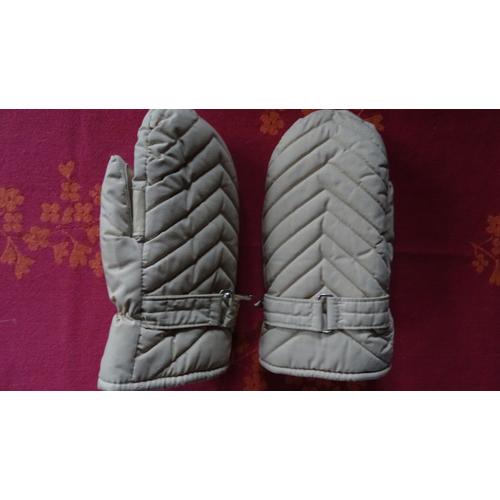 Paire De Moufles Beiges Pour Enfant 6 Ans (Sport D'hiver)