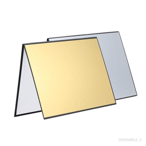 Panneau diffuseur de lumière pliable avec réflecteur de lumière, épais, polyvalent, carton réflecteur de photographie pour photos en extérieur et A4 A4 Or Argent