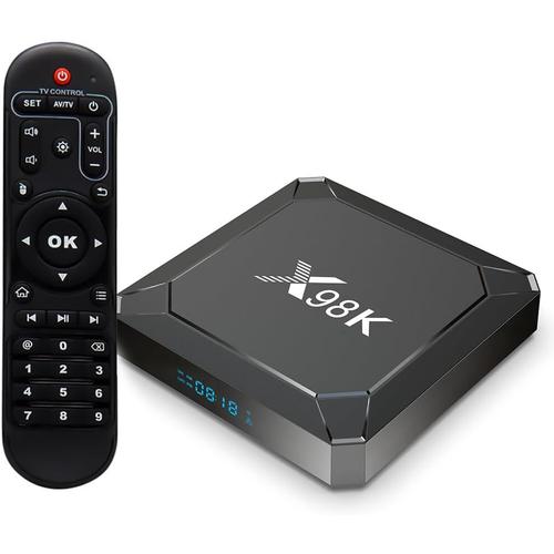 Boîtier TV Android 13.0, Boîtier Android X98K 4 Go De RAM 32 Go ROM RK3528A CPU Quad-Core BT 4.0/ 3D Ultra HD 4K/ H.265/100 M LAN/USB 3.0 Smart TV Box,2gb+16gb