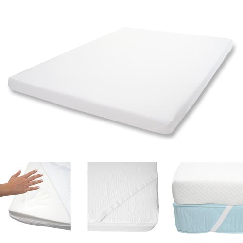 10cm Surmatelas À Mousse Memory Hwc-E63, Couvre-Matelas, Housse   180x200cm Mousse Visco