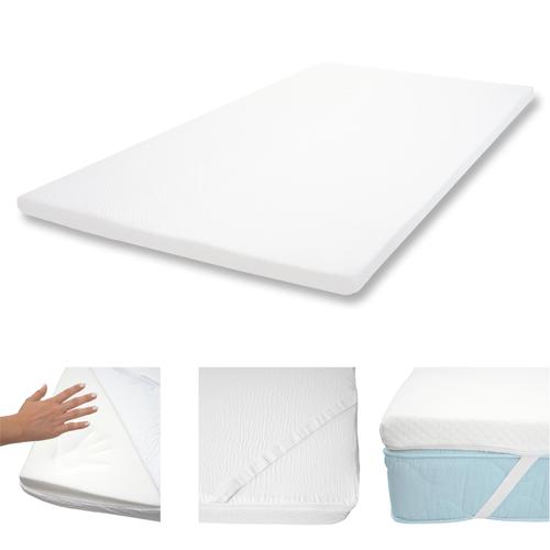 6cm Surmatelas À Mousse Memory Hwc-E63, Couvre-Matelas, Housse   140x200cm Mousse Visco