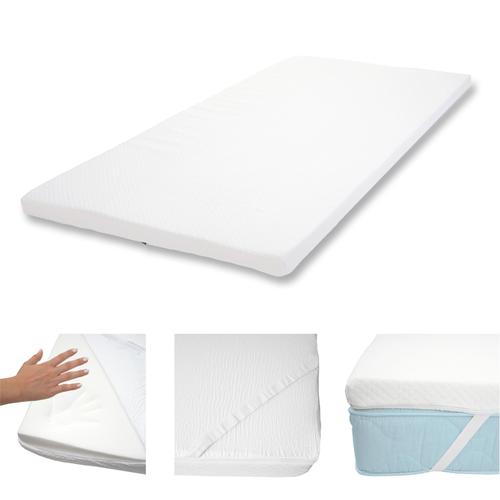 6cm Surmatelas À Mousse Memory Hwc-E63, Couvre-Matelas, Housse   90x200cm Mousse Visco