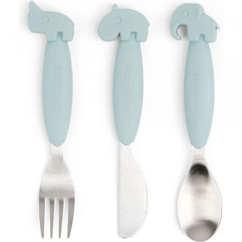 Lot De 3 Couverts 3 Easy-Grip Deer Friends Bleu