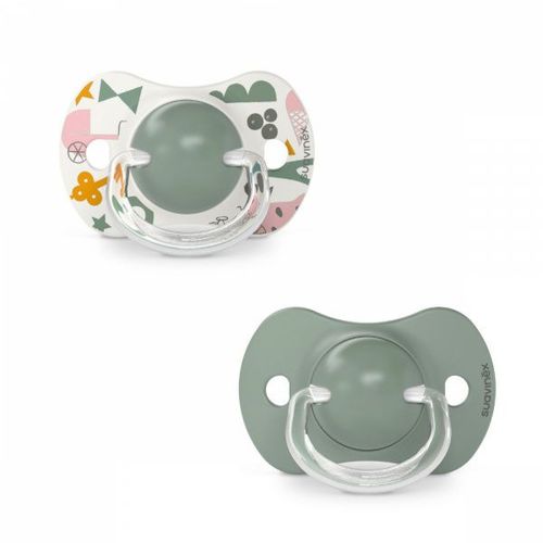 Lot De 2 Sucettes Symétrique Sx Pro 18 Mois Et Plus Walk In The Park Vert