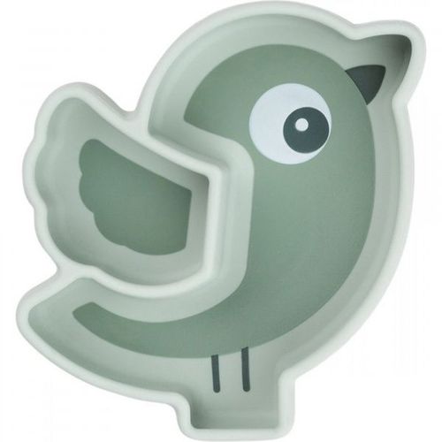 Assiette Silicone Avec Ventouse Birdee Vert