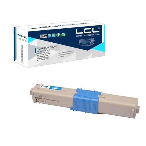 LCL Cartouche de Toner Compatible C332dnw C332dn c332 MC363dnw MC363dn MC363 46508711 (1Cyan) Remplacement pour OKI C332dn/C332dnW/MC363dn