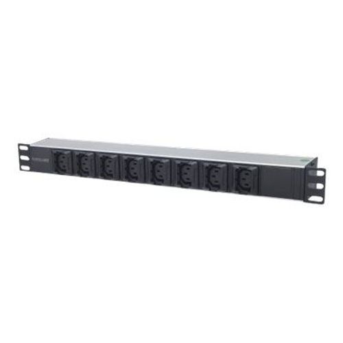 Intellinet 19" 1U Rackmount Anti-Shedding 8-Output C13 Power Distribution Unit (PDU), With Removable Power Cable and Rear C20 Input - Unité de distribution secteur (rack-montable) - 110-250 CA V...
