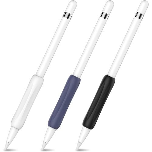 3 Pack Coque Grip Pour Apple Pencil (Usb-C) & Apple Pencil (1ère/2ème Génération) [Design Anti-Dérapant, Forme Triangulaire Ergonomique] Souple En Silicone Support Grips Holder Pour Ipad Pen