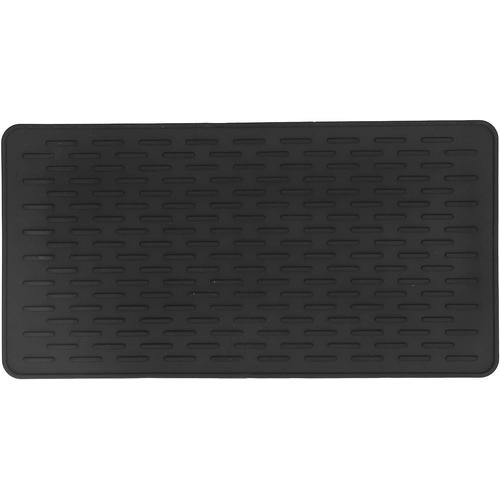 Coussin D'isolation En Silicone Rectangle Noir Résistant À La Chaleur Manipulation Sûre Coussin Alimentaire Set De Table Pour Table À Manger De Cuisine Trivet