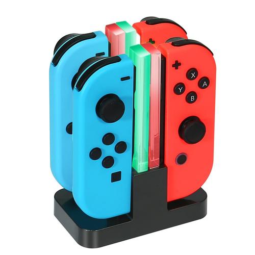 Hobby Tech - Chargeur Pour 4 Manettes Nintendo Switch Joy-Con Avec Led