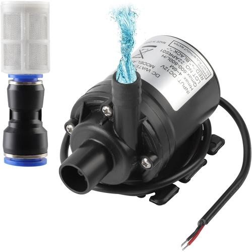 Pompe à eau submersible sans balais DC 12 V 800 L/H 5 m Mini Drive Pompe à eau Amphibious Pompe avec filtre pour aquarium solaire Aquarium bassin Circulation d'eau