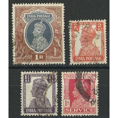 Timbres Inde Le Roi Georges 6 Années 1937 À 1940 N° 155/166/167/S109