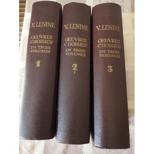 Oeuvres Choisies En 3 Volumes De V.Lenine