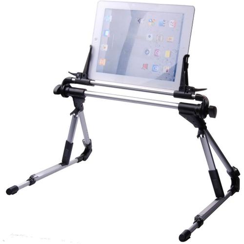 Support universel portable et réglable - Pliable - Flexible - Pour tablette Samsung Galaxy Tab iPad 1 2 3 4 5 Air iPhone 6 / 6 plus Faule à côté du lit - Noir
