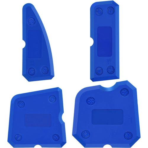 4 Pièces Ensemble d'Outils de Calfeutrage en Silicone Kit Lisseurs de Joints pour Coulis d'Étanchéité Silicone Finition de Cachetage(Bleu)