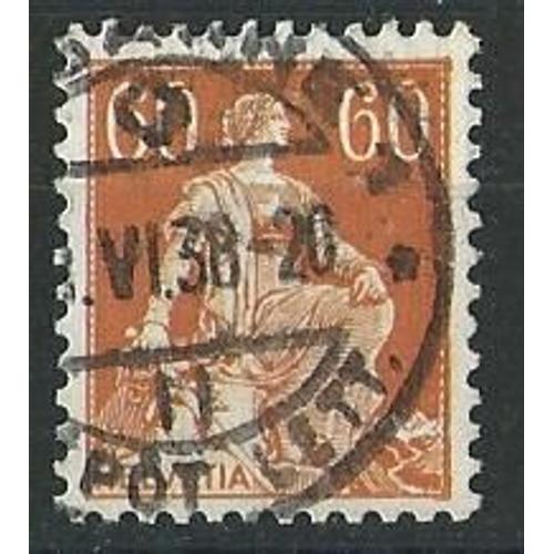 Helvetia Timbre Suisse Helvétia Assise Avec Épée N° 165 1933 Belle Oblitération 06/1938