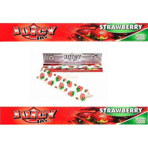 Feuille à rouler Slim Juicy Jay's - Arômatisé STRAWBERRY (fraise) ¿ Papier  cigarette