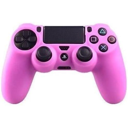 Lot De 2 Coques Souples En Silicone Pour Manette De Playstation 4 Ps4 Rose