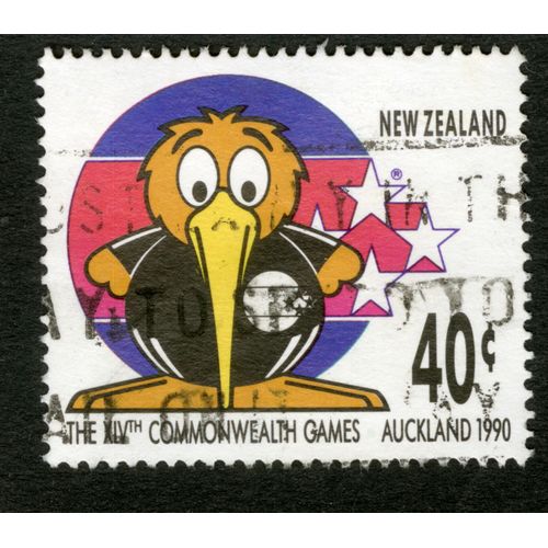 Timbre Oblitéré New Zealand, The Xivth Commonwealth Games, Auckland 1990, 40c