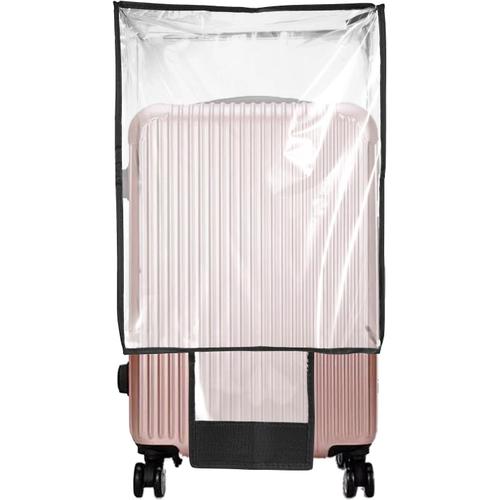 Housse de bagage de voyage transparente en PVC transparent pour valise à roulettes, convient aux bagages de 61 cm, Transparent, Décontracté