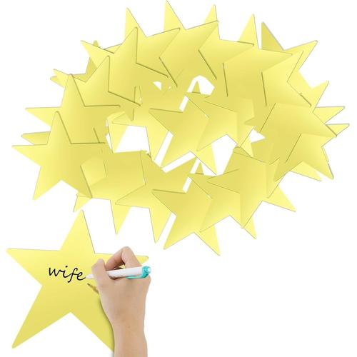 Gold Star Cutouts Lot de 24 décorations en papier pailleté pour tableau d'affichage, fournitures de fête de mariage Doré 28 cm