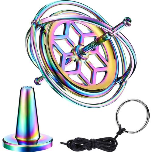 Gyroscope Toupie Anti-Gravité En Métal Jouet De Balance De Gyroscope Cadeau Éducatif Coloré