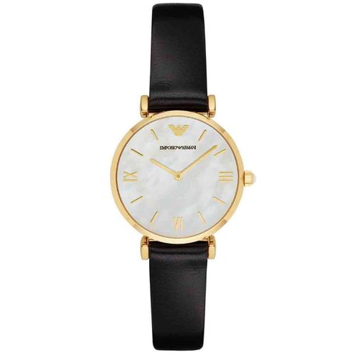Montre Emporio Armani En Cuir Noir