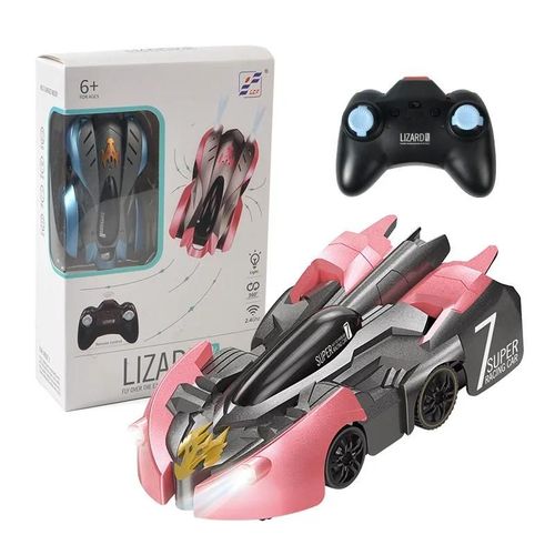 136-24 rouge - Voiture lectrique RC d'escalade de mur anti-gravit, Voiture de cascade rotative  2.4 degrs, Machine anti-passion, Voitures jouets automatiques avec tlcommande, 360G
