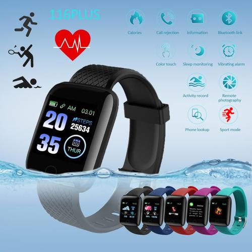 Montre Connectée De Sport Pour Android Et Ios, Étanche Conforme À La Norme Ip65, Moniteur De Rythme Cardiaque Et De Pression Artérielle