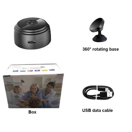 Mini caméra de surveillance IP HD 1080p A9, dispositif de sécurité domestique sans fil, babyphone vidéo, avec vision nocturne infrarouge