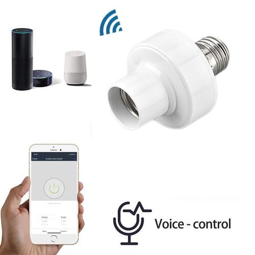 Support de lampe Tuya Smart Home, adaptateur d'ampoule, base d'ampoule Smart Life, fonctionne avec Alexa, Google Home, Alice, WiFi sans fil