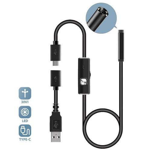 Mini Caméra Sous-Marine 3 en 1 pour Kang, Android, Windows, Pc 70, 7mm, Endoscope Étanche