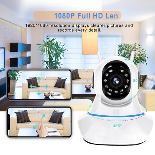 Caméra de surveillance nocturne infrarouge pour IOS Android, maison intelligente, sécurité intérieure, WiFi, PTZ, IP, 1,3 MP, 1080P