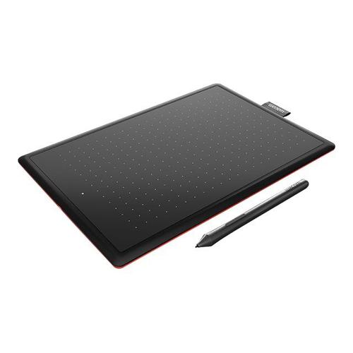 One by Wacom Medium - Numériseur - droitiers et gauchers - 21.6 x 13.5 cm - électromagnétique - filaire - USB - noir, rouge
