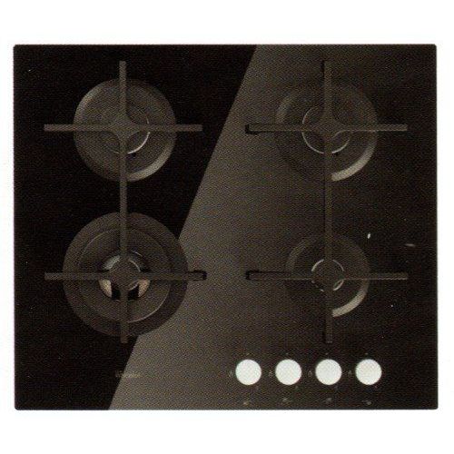 Whirlpool GOA6423/nb - Plaque à gaz intégré verre/noir - 4 Foyers 59 cm.