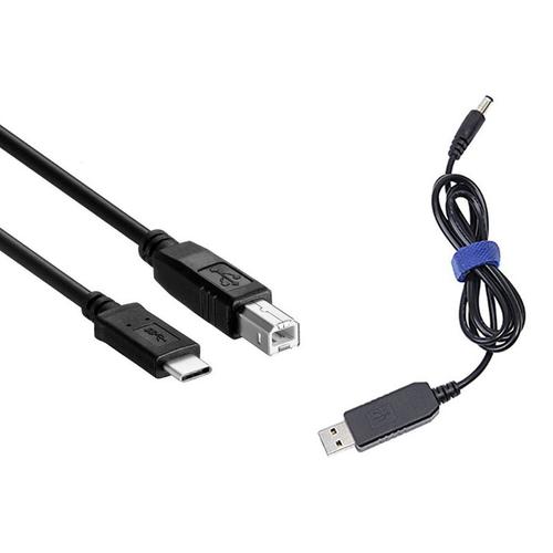 2PCS USB-C USB 3.1 Type C Mâle À USB2.0 USB B Mâle Câble Avec USB À DC Convertir Câble 5V À 9V Voltage Step-Up