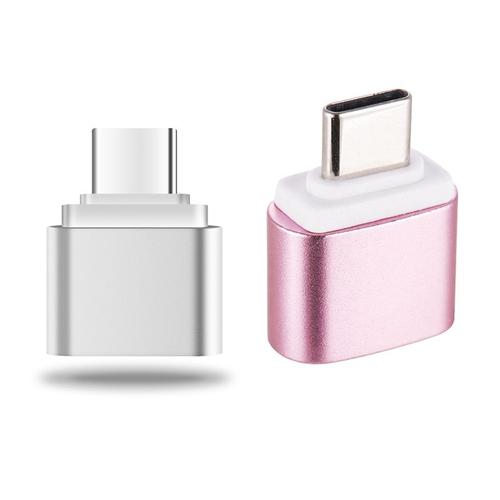 Adaptateur USB Type-C vers USB 3.0, prise en charge Kang pour Galaxy S9/S8, argent et rose, 2 pièces