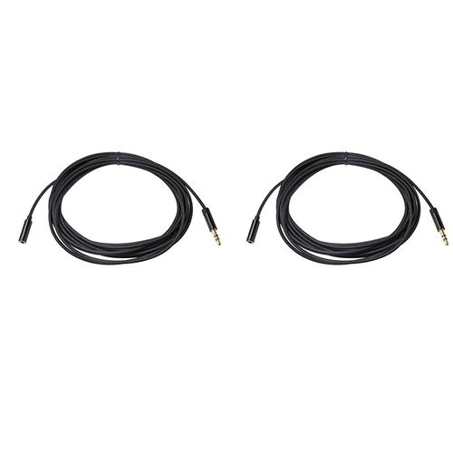 Câble d'extension audio pour haut-parleur d'écouteur de voiture, câble de téléphone de sauna, prise mâle à femelle, 3.5mm, 2 pièces, 5m x