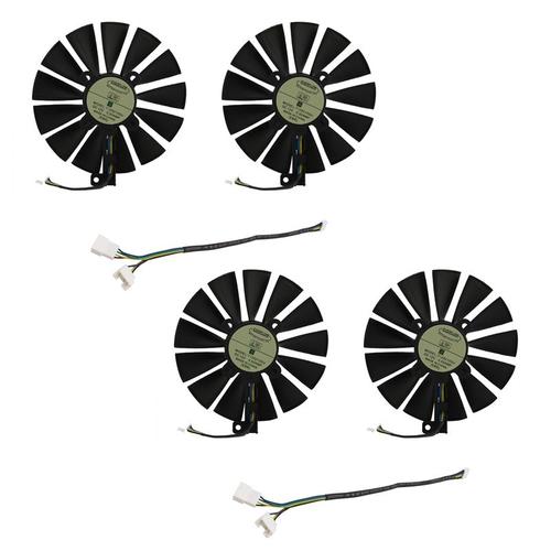 Refroidisseur De Carte Vidéo, Ventilateur De Refroidissement Pour Asus Strix Jas470 Jas570 Gtx1070ti, 4 Broches, 13 Lames, Dc 12v, 95mm, T129215sm, 2 Pièces