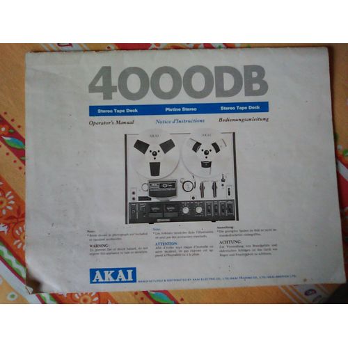 NOTICE AKAI 4000 DB