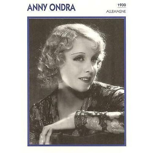 Fiche Portrait De Star Anny Ondra