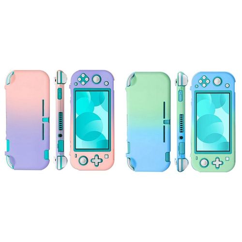 Coque Colorée Pour Console De Jeu Nintendo Switch Lite, Coque Mignonne, Coque Arrière Rigide, Peau, Violet, Rose, Bleu, Vert, 2 Pièces