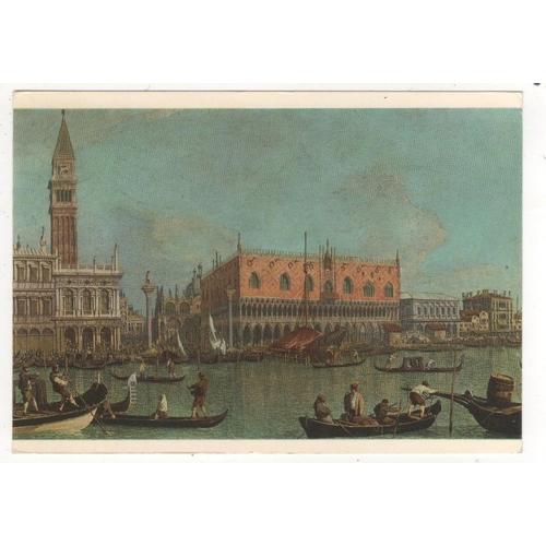 Carte Postale Antonio Canal Detto Il Canaletto Venise Vue Du Bassin De Saint Marc Italie 1965