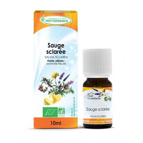 Huile Essentielle Sauge Sclarée - Phytofrance - 10 Ml 