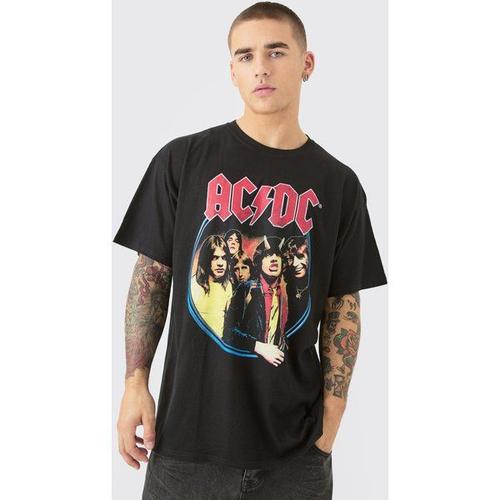 Oversized Acdc Tour License T-Shirt Homme - Noir - M, Noir