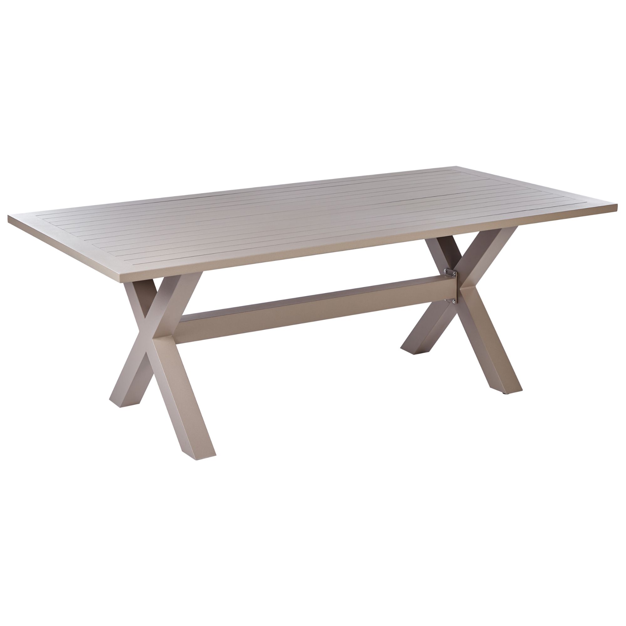 Table De Jardin En Aluminium 200 X 105 Cm Beige Cascais