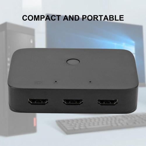 Commutateur KVM/Plug Play pour ordinateur, compatible HDMI, usb 2.0, haute résolution, sortie Stable, résistant à la chaleur, compatible avec windows